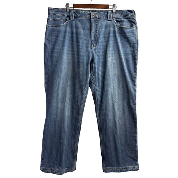 Duluth Trading Co Men's Ballroom Flannel-Lined Relaxed Fit Jeans 42 x 30 Flex - Picture 1 of 10